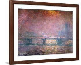 The Thames at Charing Cross, 1903-Claude Monet-Framed Giclee Print