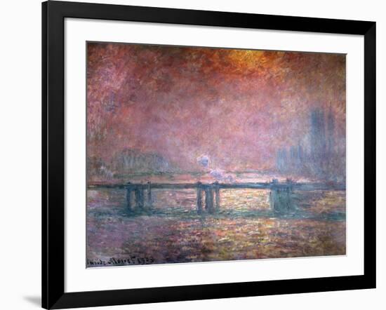 The Thames at Charing Cross, 1903-Claude Monet-Framed Giclee Print