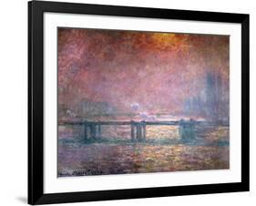 The Thames at Charing Cross, 1903-Claude Monet-Framed Giclee Print