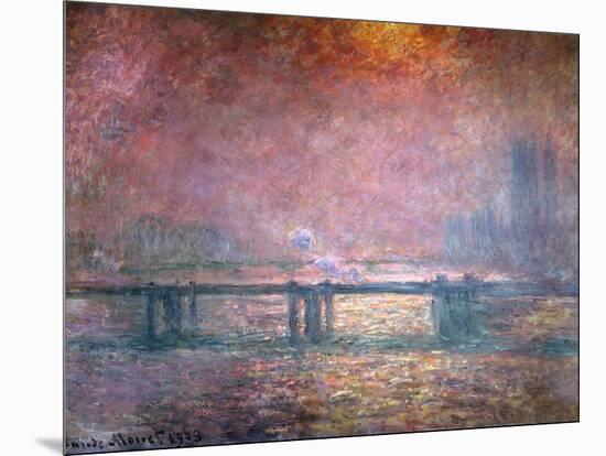 The Thames at Charing Cross, 1903-Claude Monet-Mounted Giclee Print