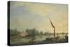 The Thames at Chelsea, 1784-Thomas Whitcombe-Stretched Canvas