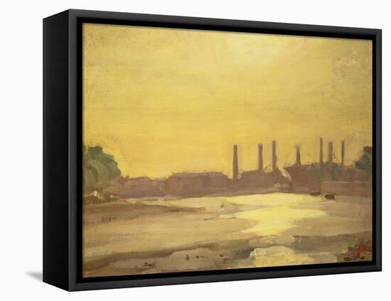 The Thames at Chelsea-Harold Gilman-Framed Stretched Canvas