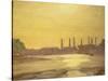 The Thames at Chelsea-Harold Gilman-Stretched Canvas