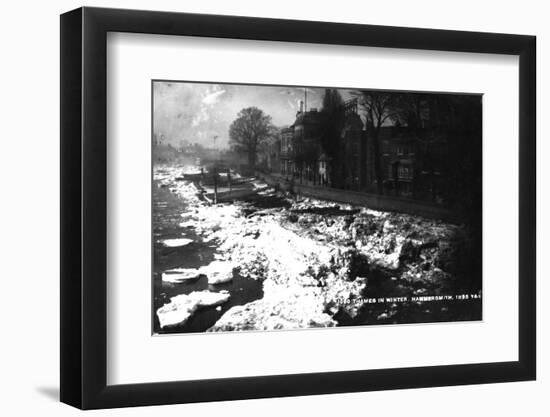 The Thames at Hammersmith in Winter, 1895-null-Framed Photographic Print