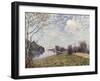 The Thames at Hampton Court, East Molesey-Alfred Sisley-Framed Giclee Print