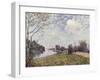 The Thames at Hampton Court, East Molesey-Alfred Sisley-Framed Giclee Print