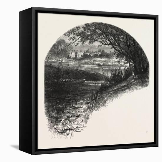 The Thames at Hampton Court, Scenery of the Thames, UK, 19th Century-null-Framed Stretched Canvas