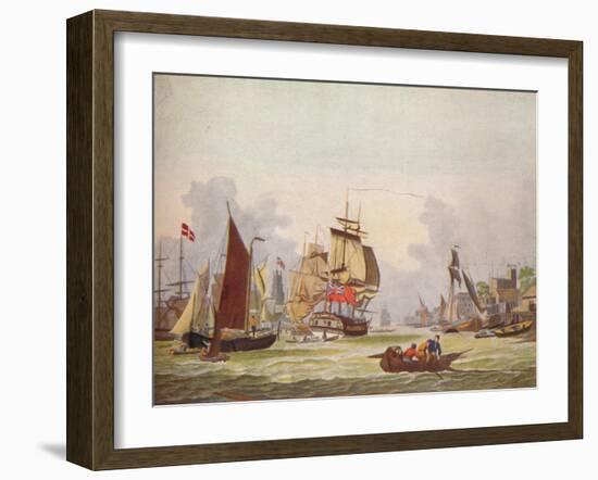 The Thames at Limehouse, c1780-Johann Ziegler-Framed Giclee Print