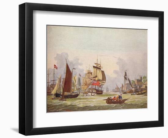 The Thames at Limehouse, c1780-Johann Ziegler-Framed Giclee Print