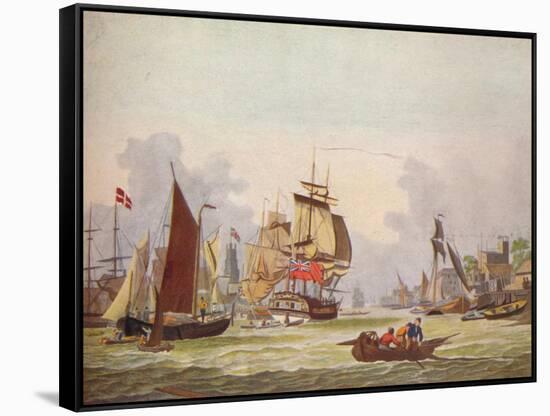 The Thames at Limehouse, c1780-Johann Ziegler-Framed Stretched Canvas