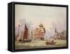 The Thames at Limehouse, c1780-Johann Ziegler-Framed Stretched Canvas