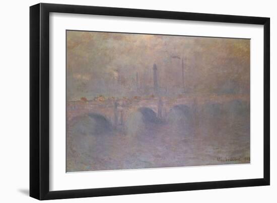 The Thames at London, Waterloo Bridge; La Tamise a Londres, Waterloo Bridge-Claude Monet-Framed Giclee Print