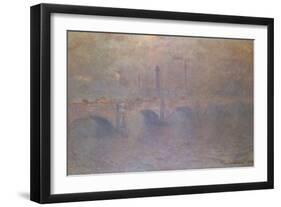 The Thames at London, Waterloo Bridge; La Tamise a Londres, Waterloo Bridge-Claude Monet-Framed Giclee Print