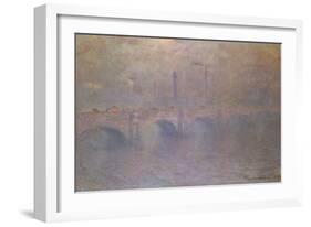 The Thames at London, Waterloo Bridge; La Tamise a Londres, Waterloo Bridge-Claude Monet-Framed Giclee Print