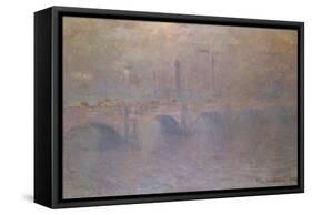 The Thames at London, Waterloo Bridge; La Tamise a Londres, Waterloo Bridge-Claude Monet-Framed Stretched Canvas