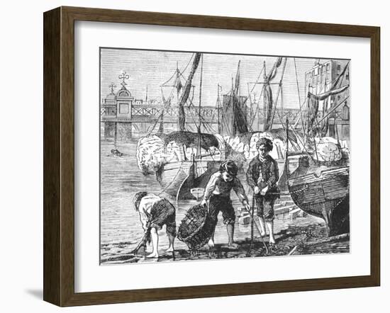 The Thames at Low Water, 1897-null-Framed Giclee Print