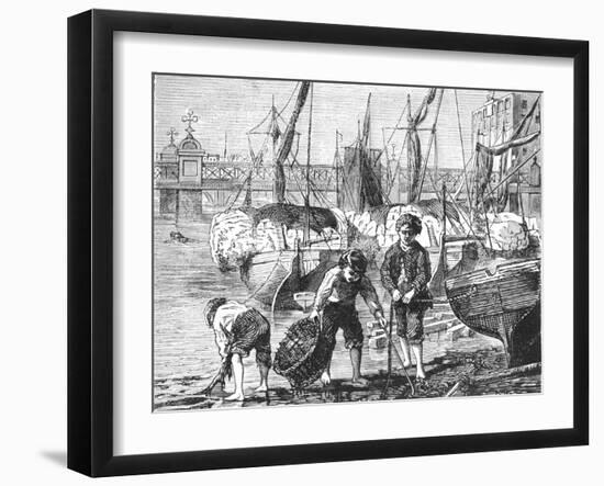 The Thames at Low Water, 1897-null-Framed Giclee Print