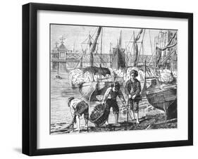 The Thames at Low Water, 1897-null-Framed Giclee Print