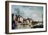 The Thames at Old Montagu House-Samuel Scott-Framed Giclee Print