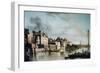 The Thames at Old Montagu House-Samuel Scott-Framed Giclee Print