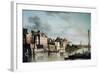 The Thames at Old Montagu House-Samuel Scott-Framed Giclee Print