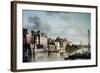 The Thames at Old Montagu House-Samuel Scott-Framed Giclee Print