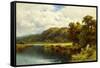 The Thames at Pangbourne-Henry Parker-Framed Stretched Canvas