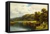 The Thames at Pangbourne-Henry Parker-Framed Stretched Canvas