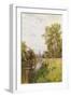 The Thames at Purley, 1884 (W/C on Paper)-William Bradley-Framed Giclee Print