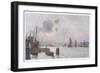 The Thames at Rotherhithe-Herbert Marshall-Framed Art Print