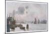 The Thames at Rotherhithe-Herbert Marshall-Mounted Art Print