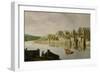 The Thames at Westminster Stairs, C.1630 (Oil on Panel)-Claude de Jongh-Framed Giclee Print