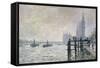 The Thames Below Westminster, 1871-Claude Monet-Framed Stretched Canvas