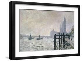 The Thames Below Westminster, 1871-Claude Monet-Framed Giclee Print
