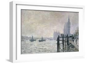 The Thames Below Westminster, 1871-Claude Monet-Framed Giclee Print