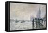 The Thames Below Westminster, 1871-Claude Monet-Framed Stretched Canvas