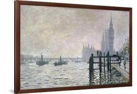 The Thames Below Westminster, 1871-Claude Monet-Framed Giclee Print