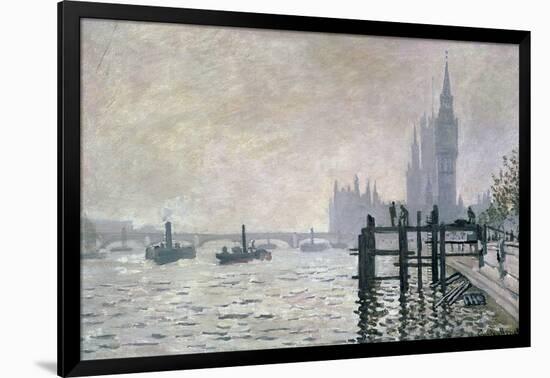 The Thames Below Westminster, 1871-Claude Monet-Framed Giclee Print