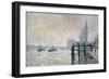 The Thames Below Westminster, 1871-Claude Monet-Framed Premium Giclee Print