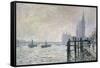 The Thames Below Westminster, 1871-Claude Monet-Framed Stretched Canvas