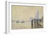 The Thames Below Westminster-Claude Monet-Framed Premium Giclee Print