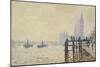 The Thames Below Westminster-Claude Monet-Mounted Premium Giclee Print