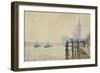 The Thames Below Westminster-Claude Monet-Framed Giclee Print