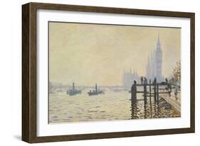 The Thames Below Westminster-Claude Monet-Framed Giclee Print