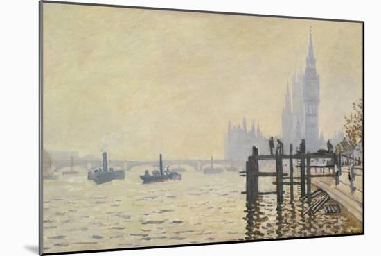 The Thames Below Westminster-Claude Monet-Mounted Giclee Print