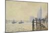 The Thames Below Westminster-Claude Monet-Mounted Giclee Print