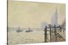 The Thames Below Westminster-Claude Monet-Stretched Canvas
