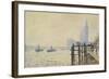 The Thames Below Westminster-Claude Monet-Framed Giclee Print