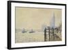 The Thames Below Westminster-Claude Monet-Framed Giclee Print