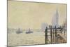 The Thames Below Westminster-Claude Monet-Mounted Giclee Print